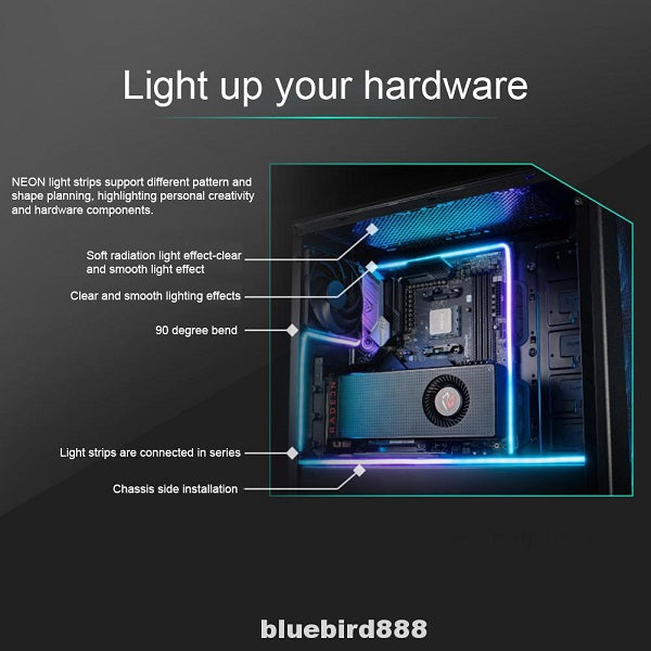 Aluminum Alloy Rgb Pc Case Led Strip 5v A-rgb Double-side Luminous