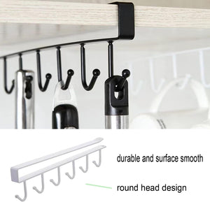 6 Hook Under Cabinet Rack