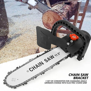 ANGLE GRINDER HOLDER + FREE DRILL STAND AND GRINDER-CHAINSAW ATTACHMENT