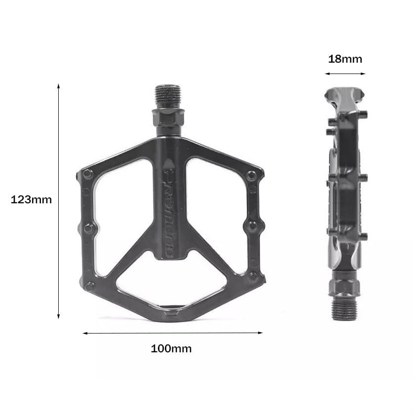 1 Pair Aluminum Alloy Anti-Slip Bike Pedals