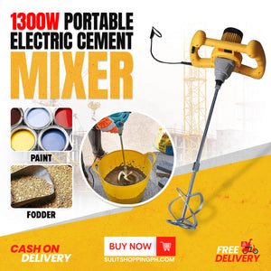 1300W Portable Electric Cement Mixer Machine