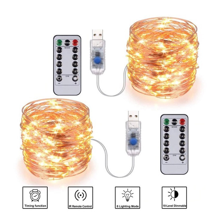 3M Fairy Copper String Christmas USB Lights with Remote (BUY 1 GET 1)