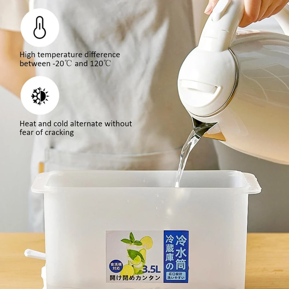 3.5L Hot-Cold Refrigerator Water Jug With Faucet (Buy 1 Get 1 Free)