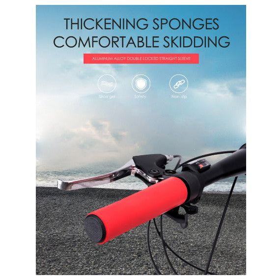 1Pair Anti-Slip Silicone Cycling Bicycle Grips