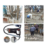 960W Concrete Vibrators Electric Cement Soil Mixer 3/4 HP- Heavy Duty Remove Air Bubbles