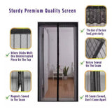 Magnetic Mesh Screen Door Curtain