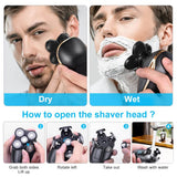 5 IN 1 CORDLESS MEN'S ELECTRIC SHAVER (WITH COMPLETE GROOMING KIT SET)