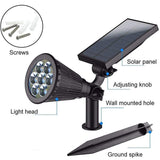 4/7 Led Solar Spotlight Garden Outdoor Waterproof Lawn Lights Landscape Lamp