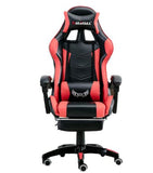 Leather Gaming Chair High Back Swivel w/ Height Adjustment