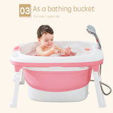 FOLDABLE BABY BATHTUB WITH BABY ANTI SLIP MAT