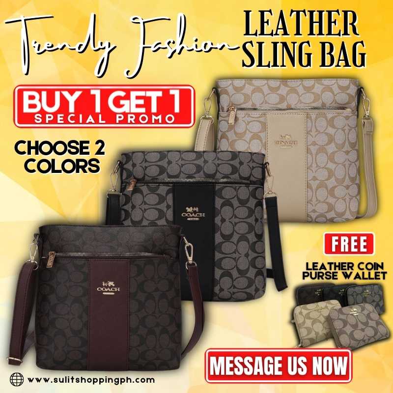 (Buy 1 Get 1 Promo) Authentic Coach Leather Sling Bag 