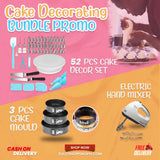 52pcs Cake Decorating Set + FREE Electric Hand Mixer and 3pcs Cake Mould Set