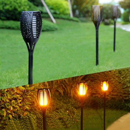96 LED SOLAR FLAME FLICKERING TORCH LAMP