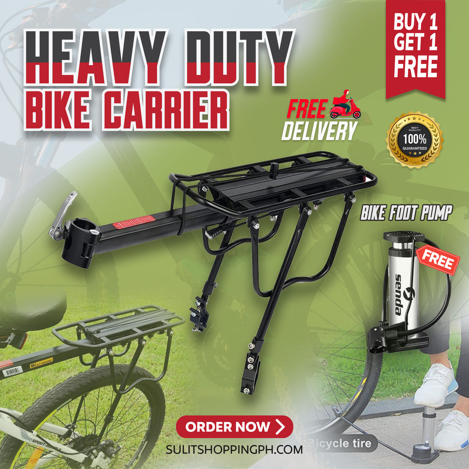 BUY 1 TAKE 1 PROMO (HEAVY DUTY BIKE CARRIER + FREE Bike Foot Pump)