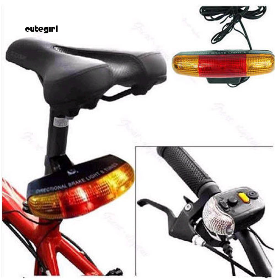 3IN 1 Bicycle 7-LED Safety Warning Turn Signal Light
