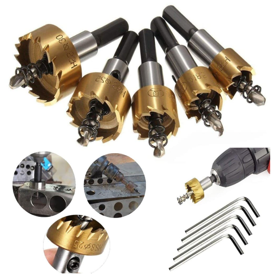 JAPAN HSS HOLE SAW CUTTER + 6 PCS  TUNGSTEN DRILL