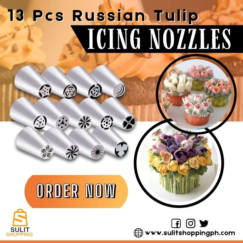 13pcs Russian Tulip Icing Piping Nozzles