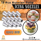13pcs Russian Tulip Icing Piping Nozzles