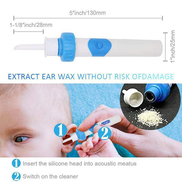 Earwax Remover Kit, Ear Cleaner Ear Vacuum Wax Remover, Painless Soft  Suction Electric Ear Cleaner with LED Light, Safe and Comfortable Silicone  Ear wax Remover Tool with Double Size Head 