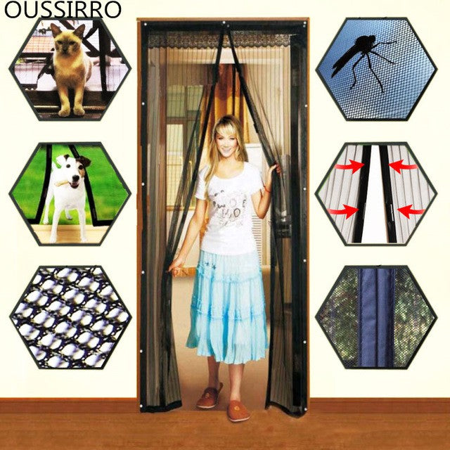 Magnetic Mesh Screen Door Curtain