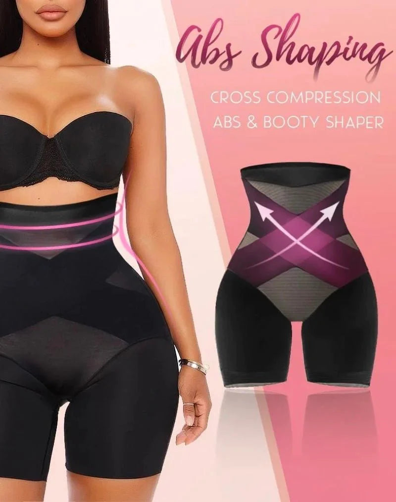 Waist Trainer for Women Body Shaper Cross Compression abs Shaping Panty  Butt Lifter Tummy Control Shapewear Girdle