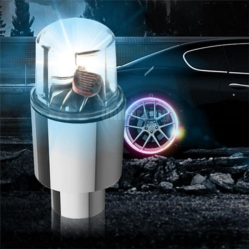 2Pcs Tire Valve Cap Light (Bike, Car, Motorcycle Wheel LED Light)
