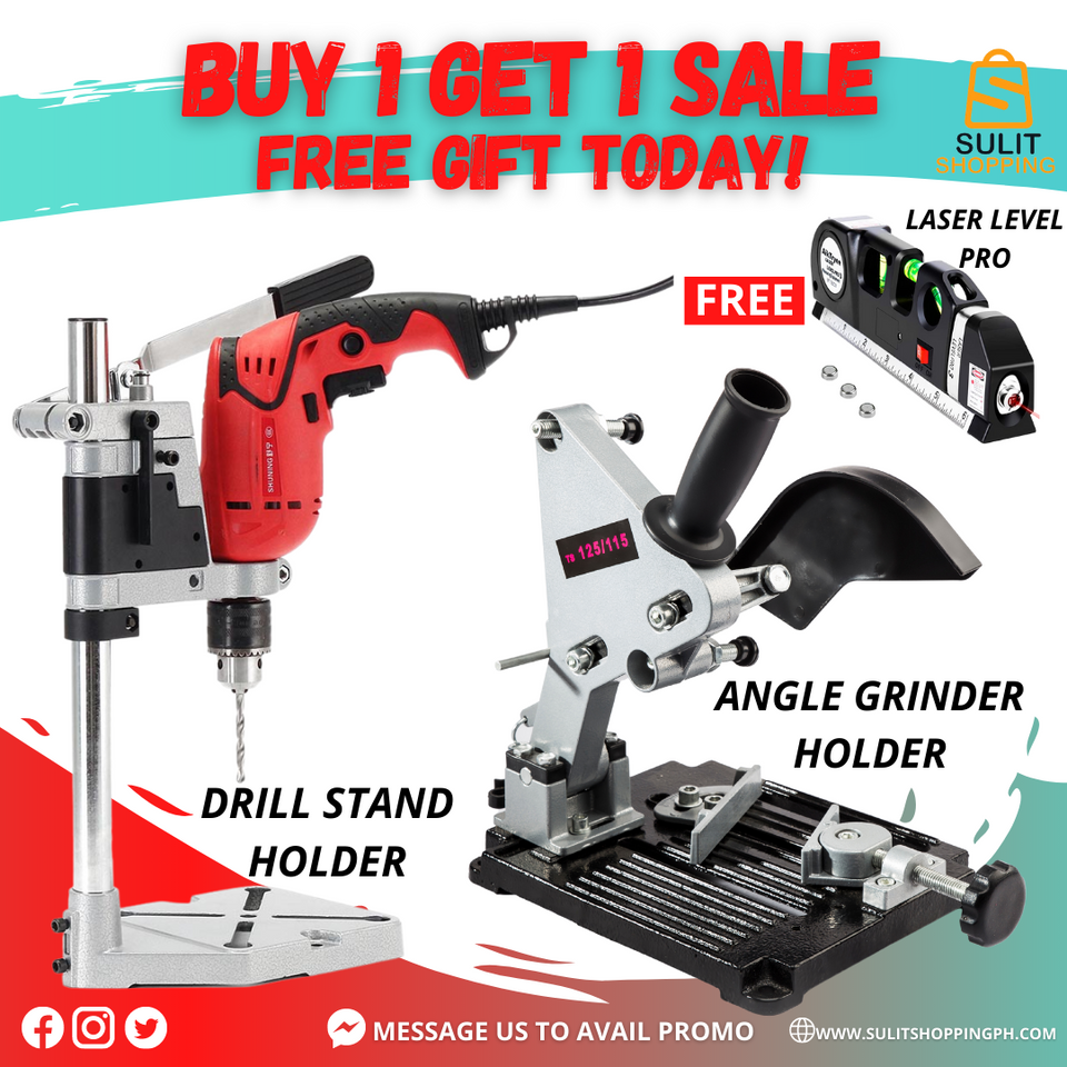 ANGLE GRINDER HOLDER FREE DRILL STAND and LASER LEVEL PRO