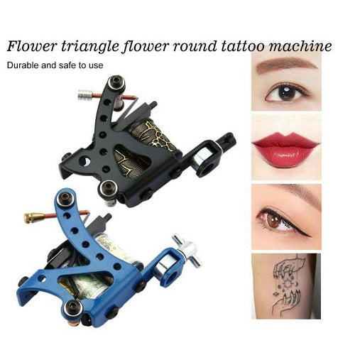 Beginner-Professional Tattoo Kit (2 MACHINE GUN, 6 INK COLORS AND NEEDLE GRIP)