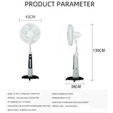 16inch Rechargeable Solar Powered Electric Fan with Remote & Emergency Light